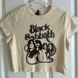 black sabbath cropped tee